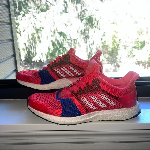 Adidas Women's size 11 Ultraboost ST Red/Pink White B75867 - Picture 10 of 11